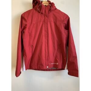 Free Country Women’s Windbreaker Jacket Radiance Hooded Red Size Large